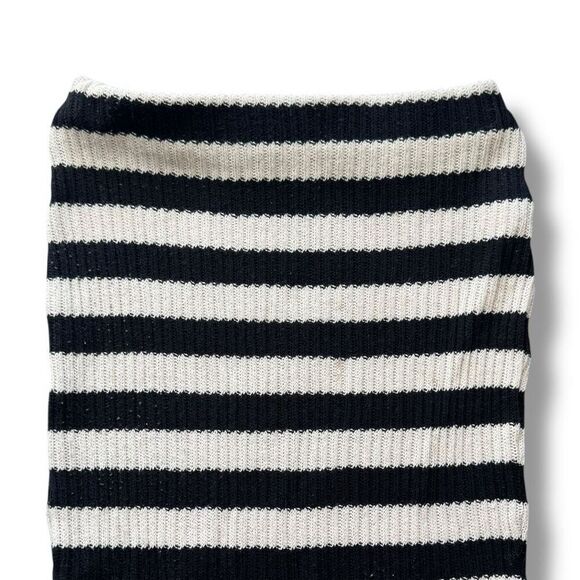 Zara Striped Knit Midi Skirt Black & White Women's Size Small - Picture 2 of 6